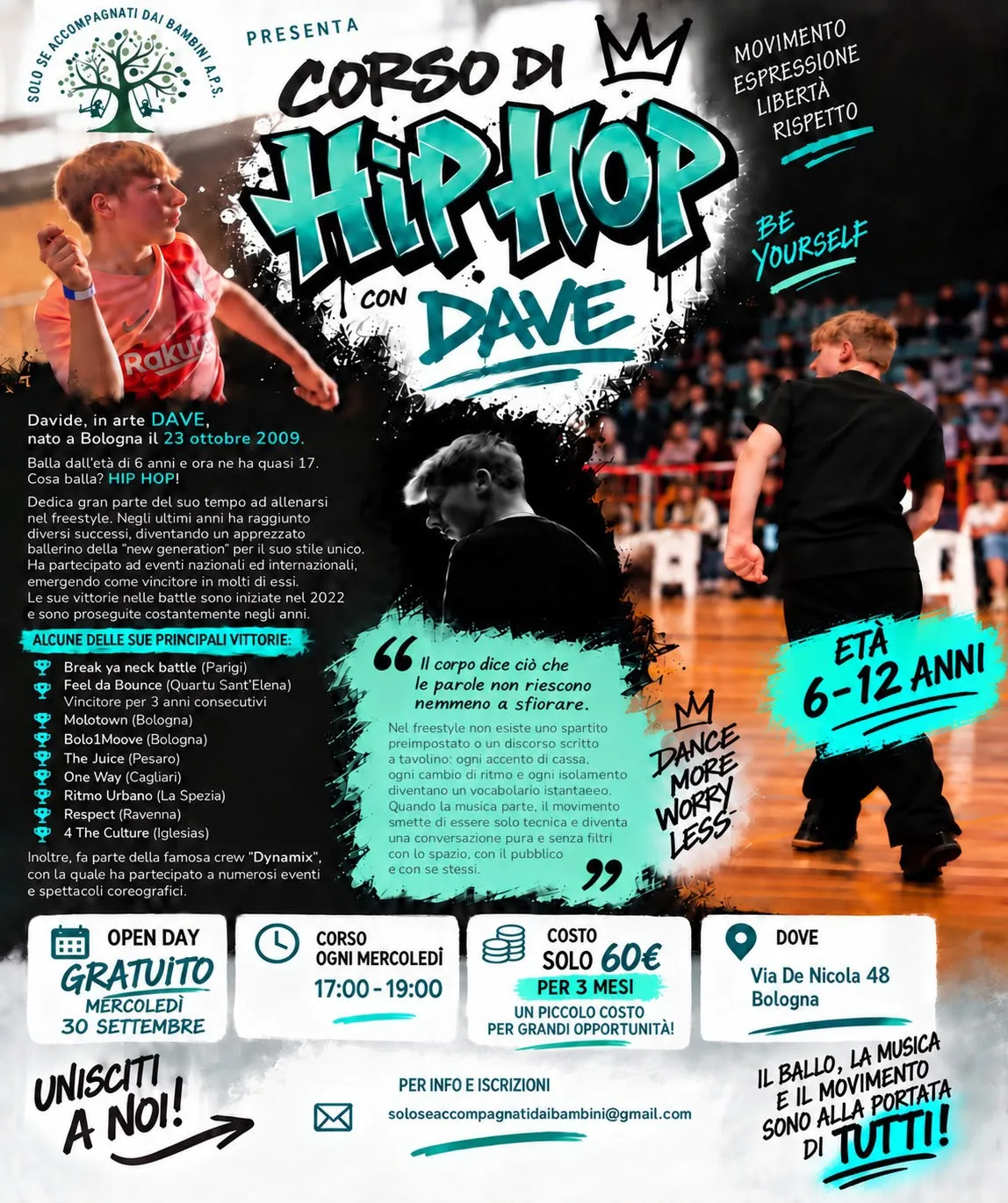 Locandina: Corso di hip hop con Dave