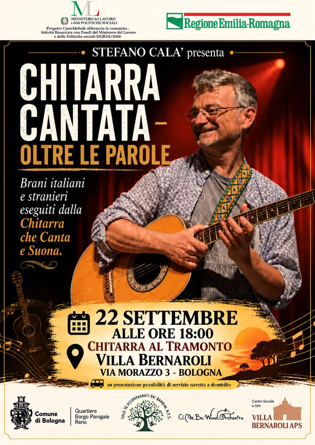 Locandina: Chitarra cantata — Oltre le parole